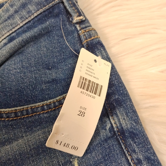 Pilcro Anthropologie high rise Boot cut jeans Retro Flared Buttons Hem size 28 - Picture 3 of 14